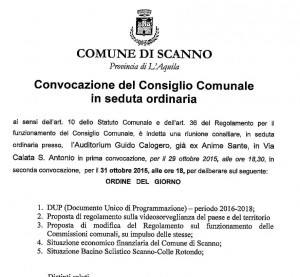 CONVOCAZIONe CONSIGLIO 27-10-2015