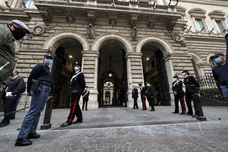 The entrance of Palazzo Koch during the presentation of the Annual Report by the Central Bank of Italy 'Banca d'Italia' in Rome, Italy, 29 May 2020. ANSA/RICCARDO ANTIMIANI